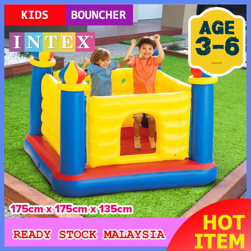 Intex Jump Inflatable Bouncer Trampoline Kids Fun Activity Center Outdoor Toys 
