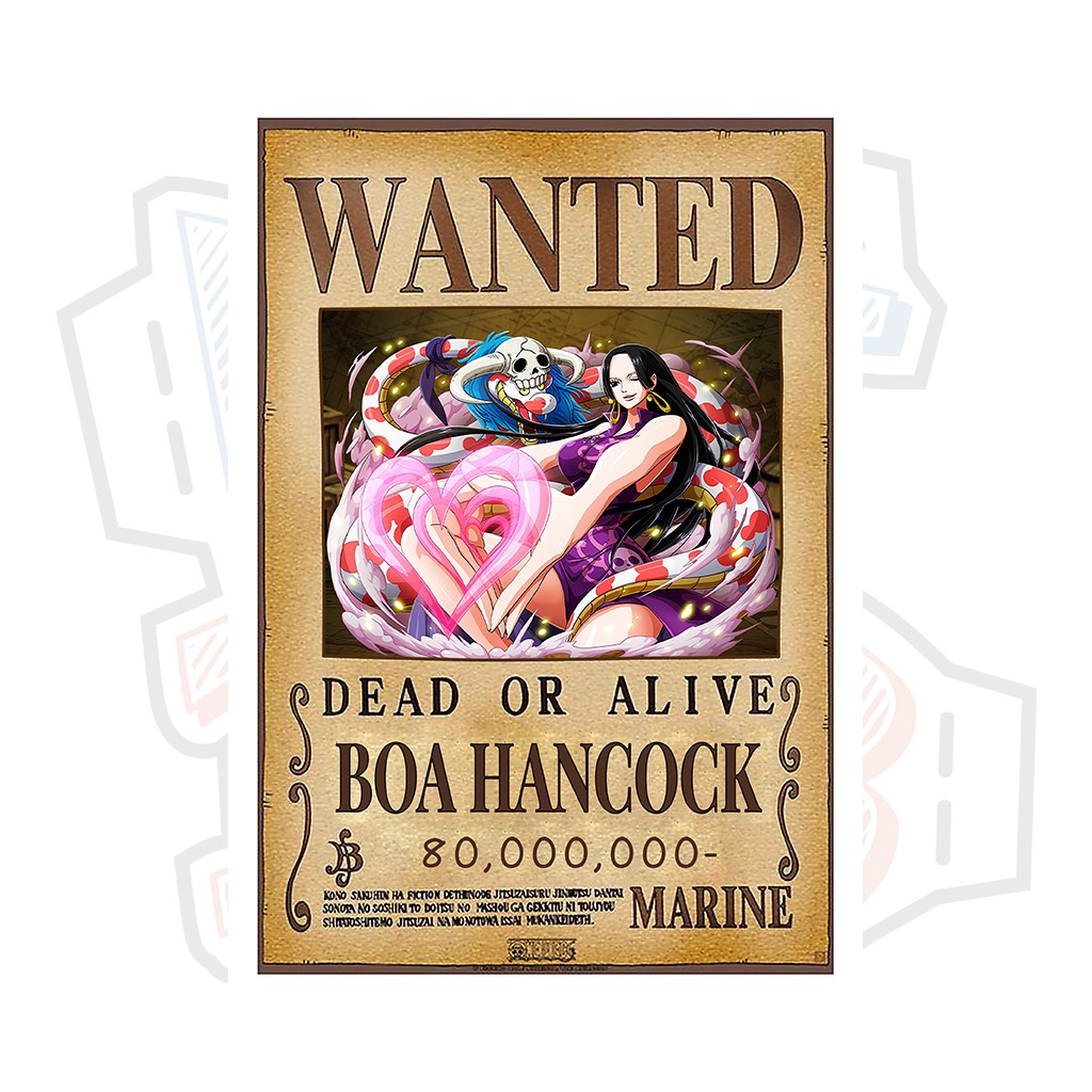 Boa hancock ver 3 wanted poster (seven sea king shichibukai) one