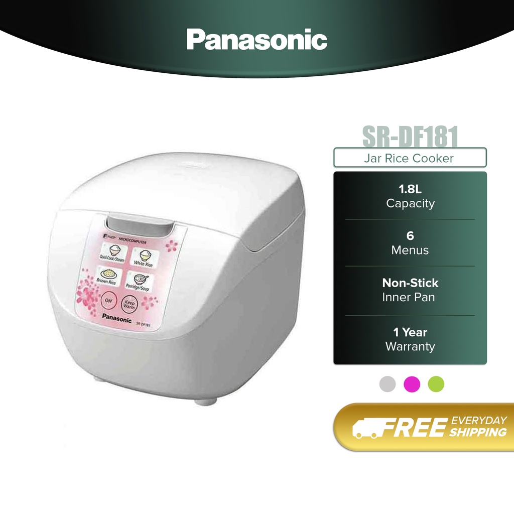 Panasonic Jar Rice Cooker 6 Menu (1.8L) SR-DF181WSK | Shopee Malaysia