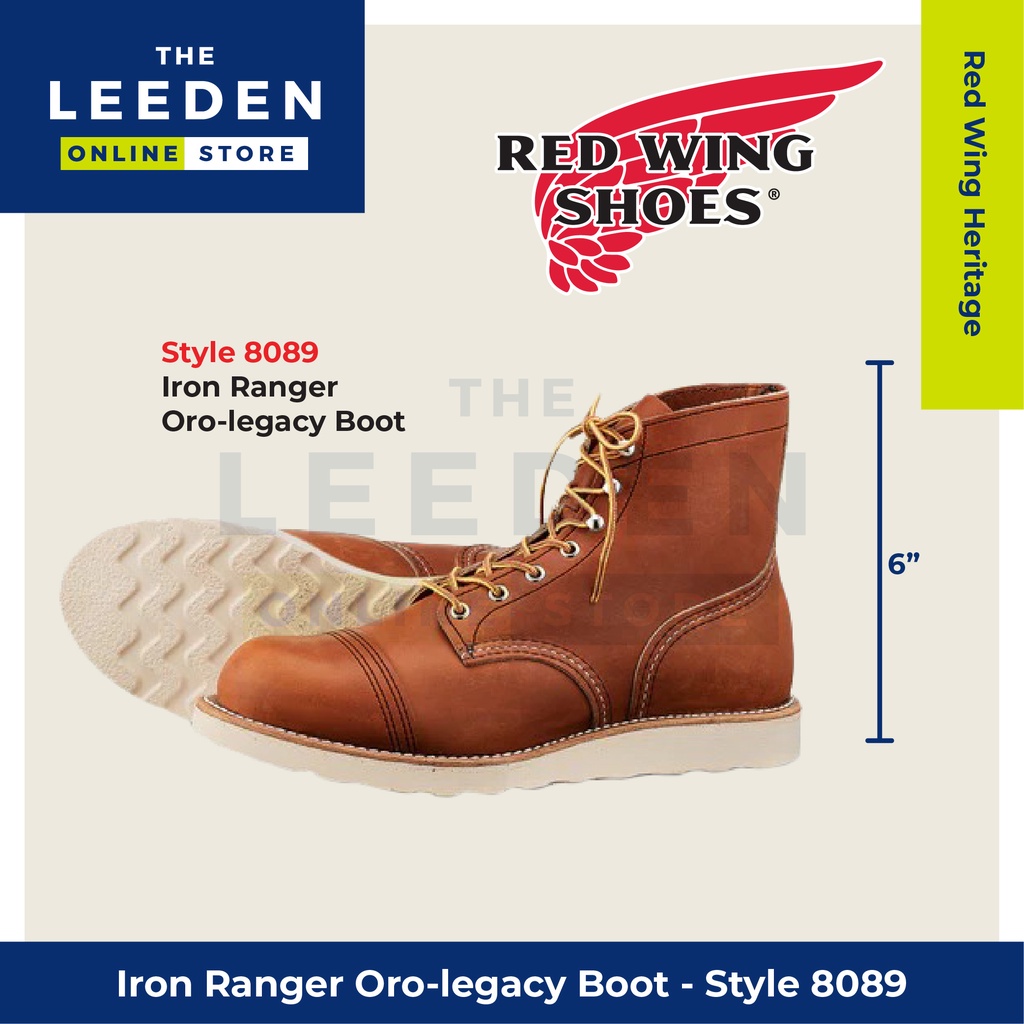 RED WING RW 8089 Iron Ranger Oro-legacy with Traction Tred Boot by ...