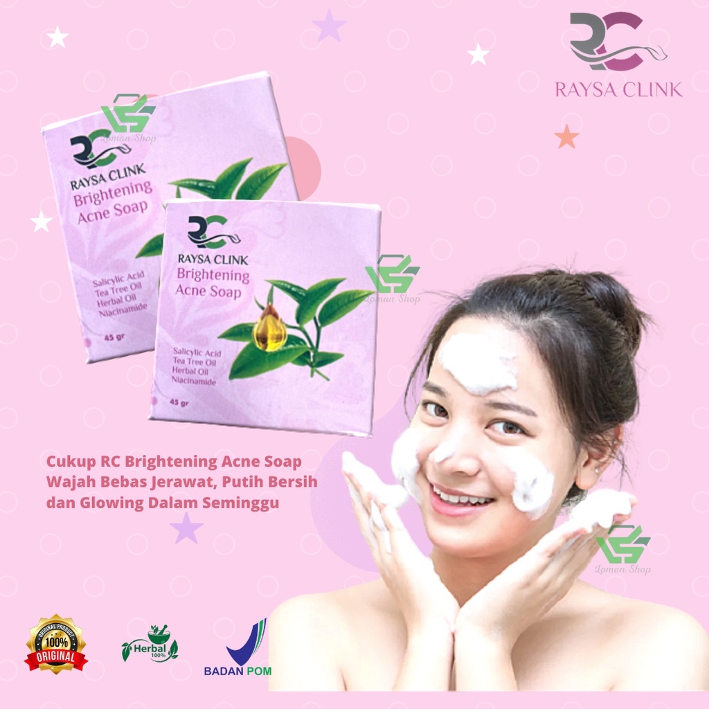 Acne SOAP Bleaching Natural Face Treating ACNE ACNE Soom ACNE Shopee