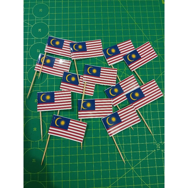 10pcs BENDERA MALAYSIA CAKE TOPPER JALUR GEMILANG Shopee Malaysia