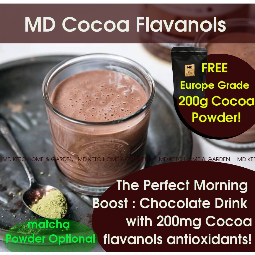 [MD Keto】200g Cocoa Flavanols Powders Super Drink For Health Lower ...