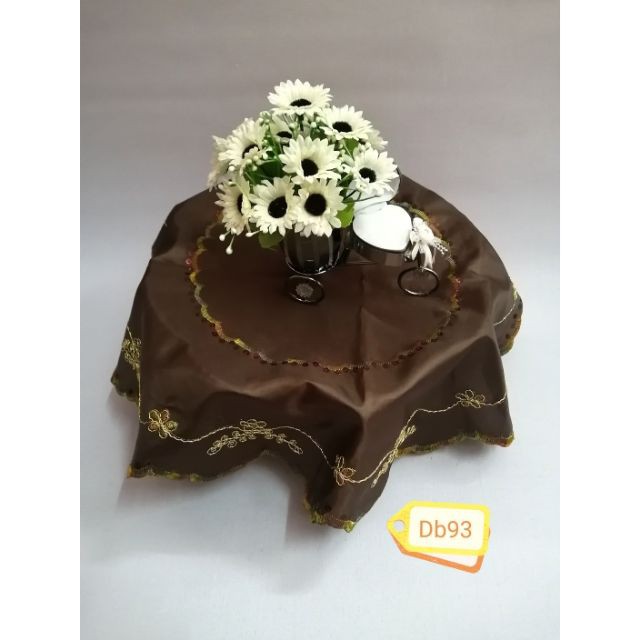 Alas Dulang Hantaran Bulat Kain Satin 4keping Rm10