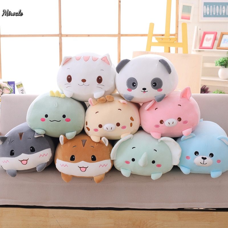20cm/60cm Cute Soft Panda Plush Dinosaur Pig Cat Bear Frog Plush Toy Soft Toys Chick Hamster Elephant Deer Stuffed Animals Doll Pillow Gift Toy for Girls