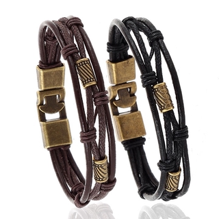 SIMPLICO Men  Fashion Bracelet PU Leather Style  Vintage 