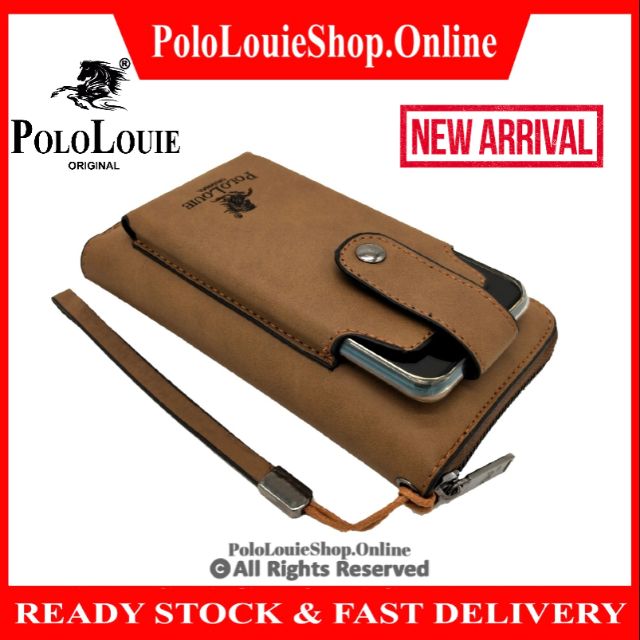 polo leather purse