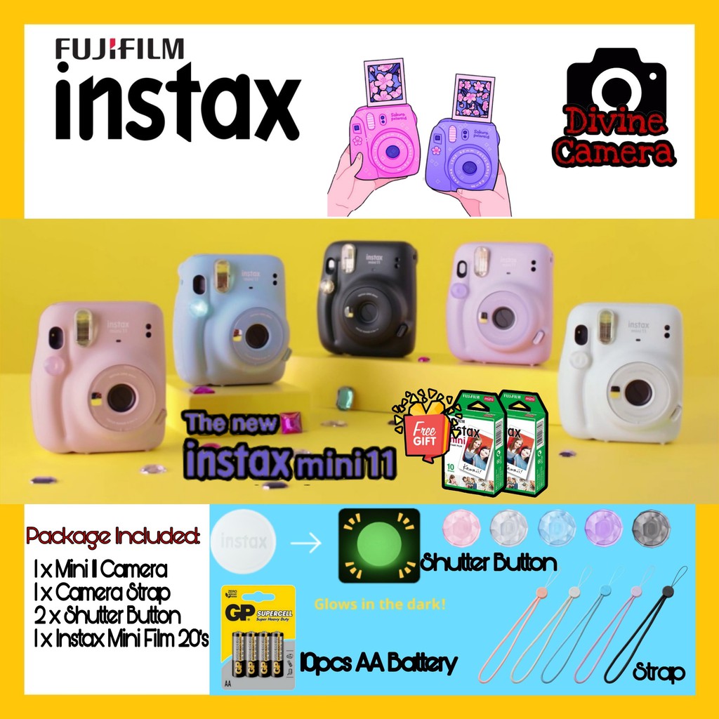 Fujifilm Instax Mini 11 Instant Camera New !!! Free 20 ...