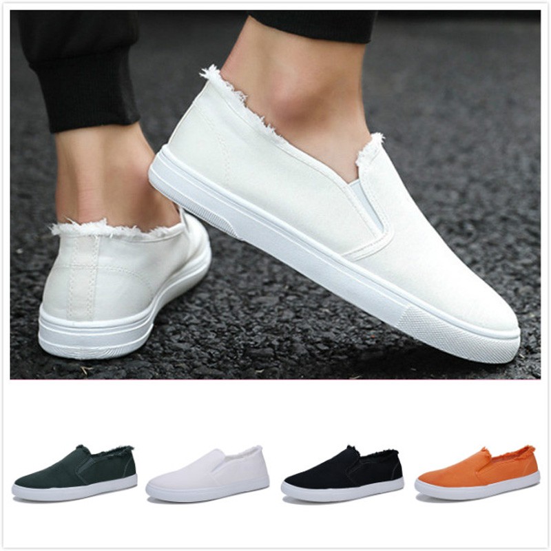 white casual loafers