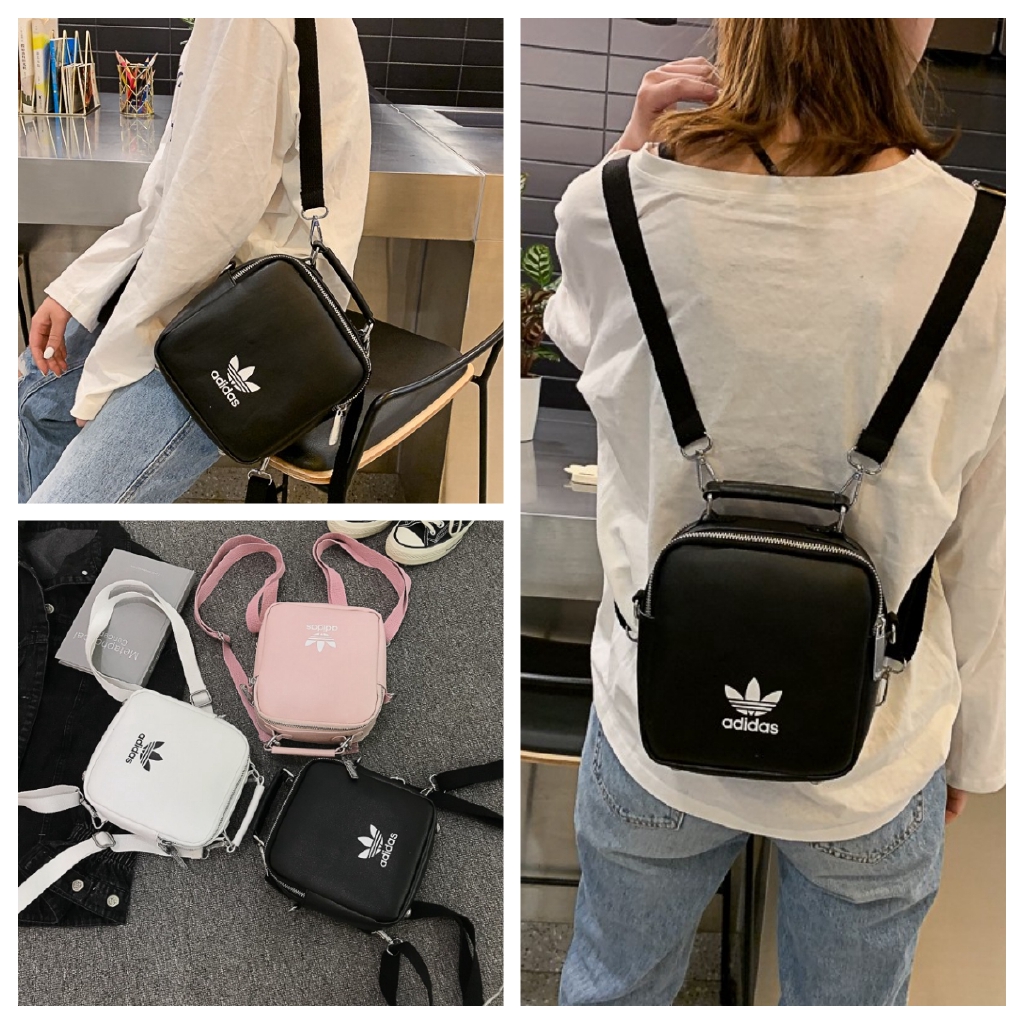 pink adidas messenger bag