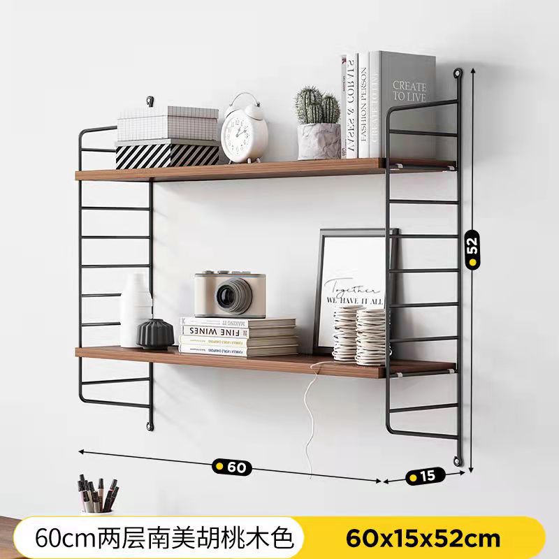🔥 READY STOCK 🔥 Bedroom bookshelf wall shelf free perforated partition
