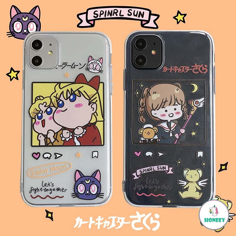 Anime Sailor Moon Sakura Luna Transparent Clear Soft Tpu Case For Iphone 11 Pro Max X Xs Max Xr 8 7 Plus Shopee Malaysia