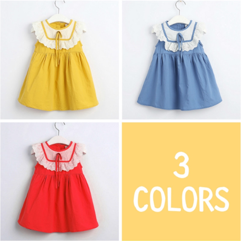 tricolor dress for baby girl