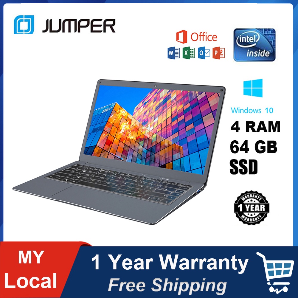 【1 Year Warranty Local Warehouse】Jumper EZBook X3 13.3 Inch Intel Apollo Lake N3350 Laptop Notebook Murah Ultrabook 64GB/128GB SSD 4GB RAM Computer Notebook with Webcam for School Office Student Busin