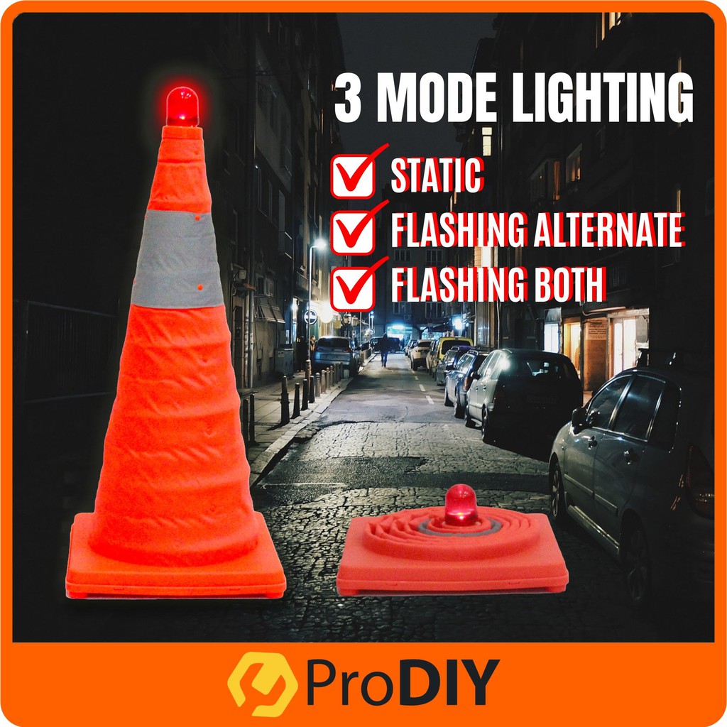 40cm / 50cm / 60cm Portable Safety Cone Flexible Collapsible Multi