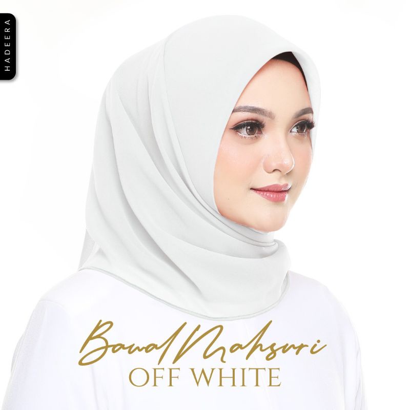 [BAWAL MAHSURI BIDANG 48] OFF WHITE Bawal Plain Putih Tudung Bawal ...