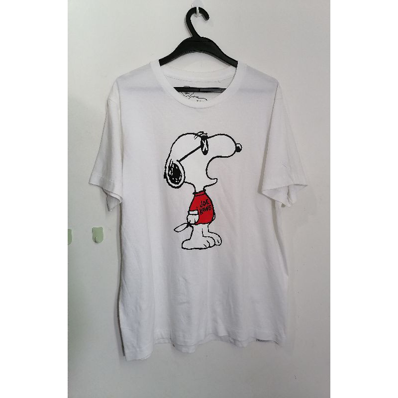 Vintage Kaws X Peanuts X Uniqlo Snoopy Joe Kaws Yawn T Shirt Shopee Malaysia