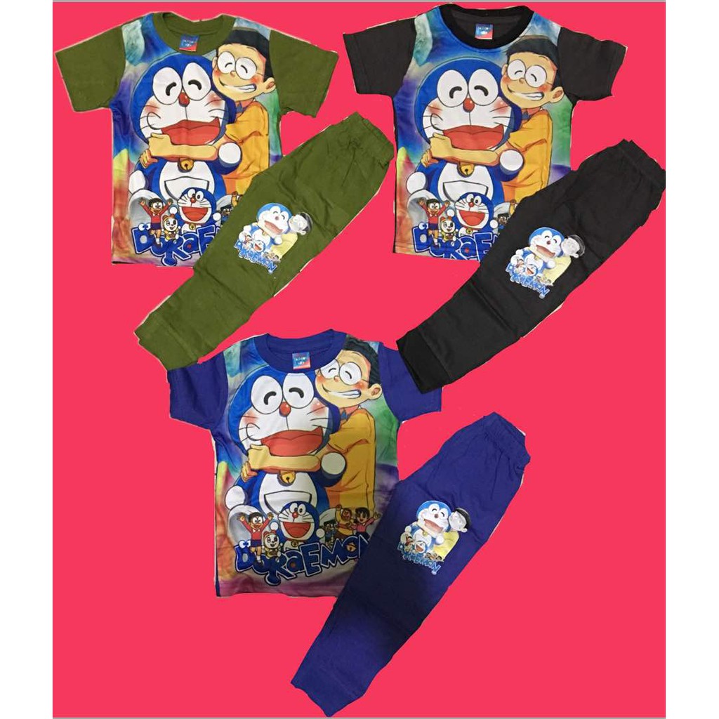 0085 🌟 90% COTTON + 10% JERSEY 🌟 DORAEMON PAJAMAS | Shopee Malaysia