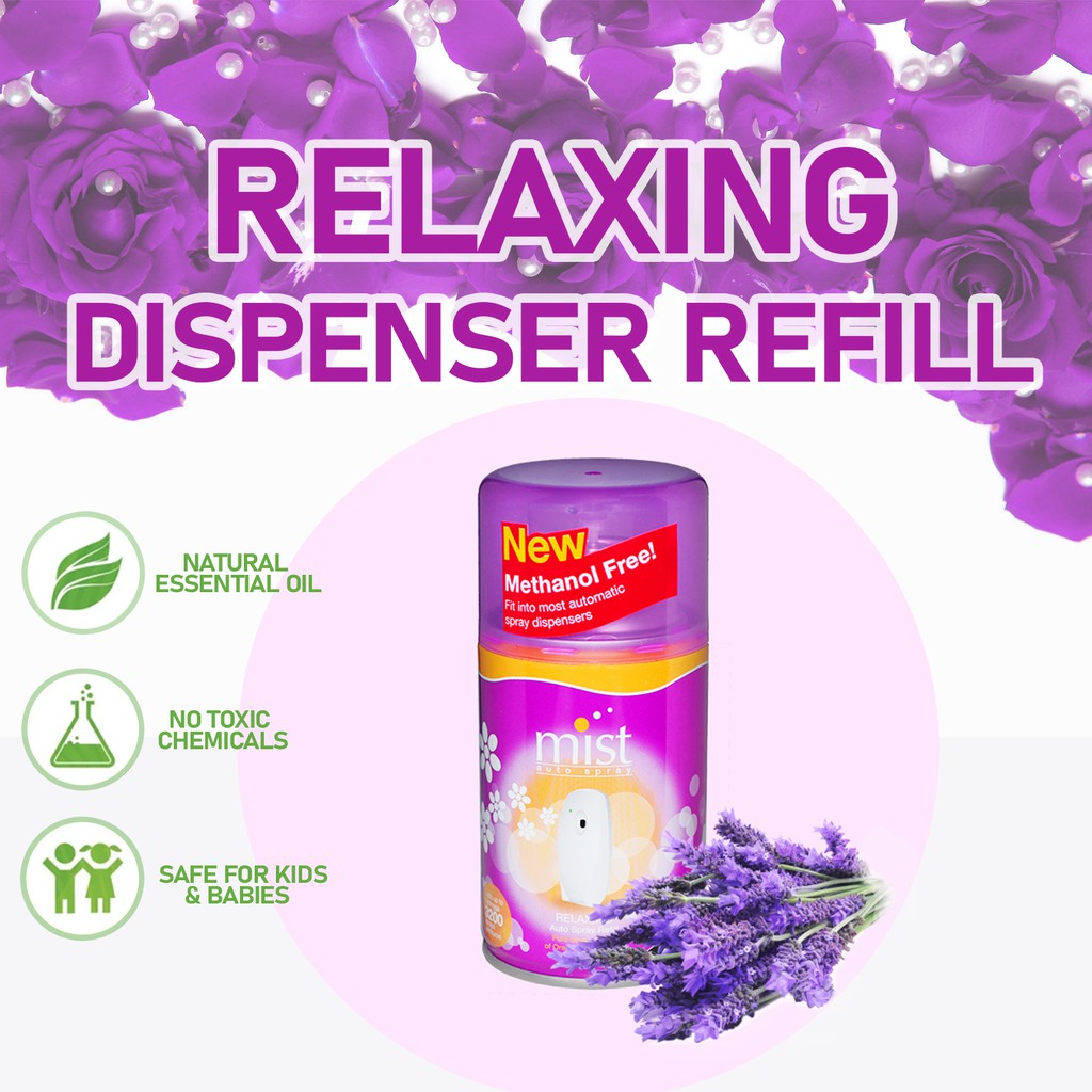 Autospray Dispenser Refill - Relaxing  (250ml) Pewangi Perfume Spray (Automatic Air Freshener Dispenser)
