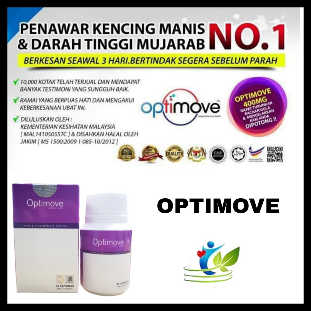 Kapsul Optimove Ubat Kencing Manis And Darah Tinggi Lulus Kkm 30