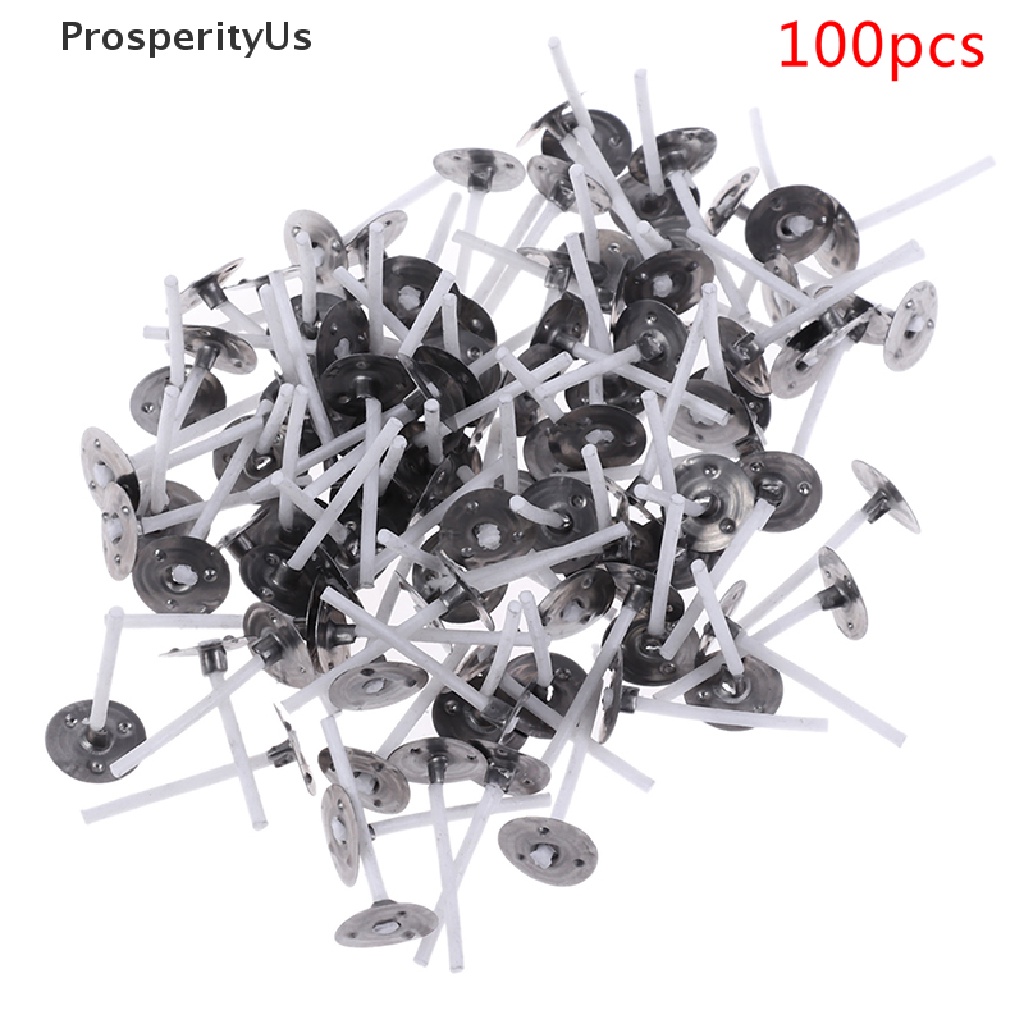 [ProsperityUs] 100Pcs Candles Mold Wick Tabs Eco-Friendly Candle Sustainer Making pure cotton [new]