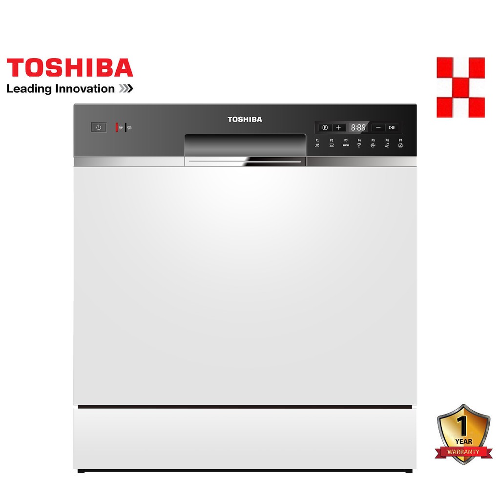 Toshiba 8L 7 Programs Dishwasher DW-08T1(S)-MY Toshiba Mesin Basuh