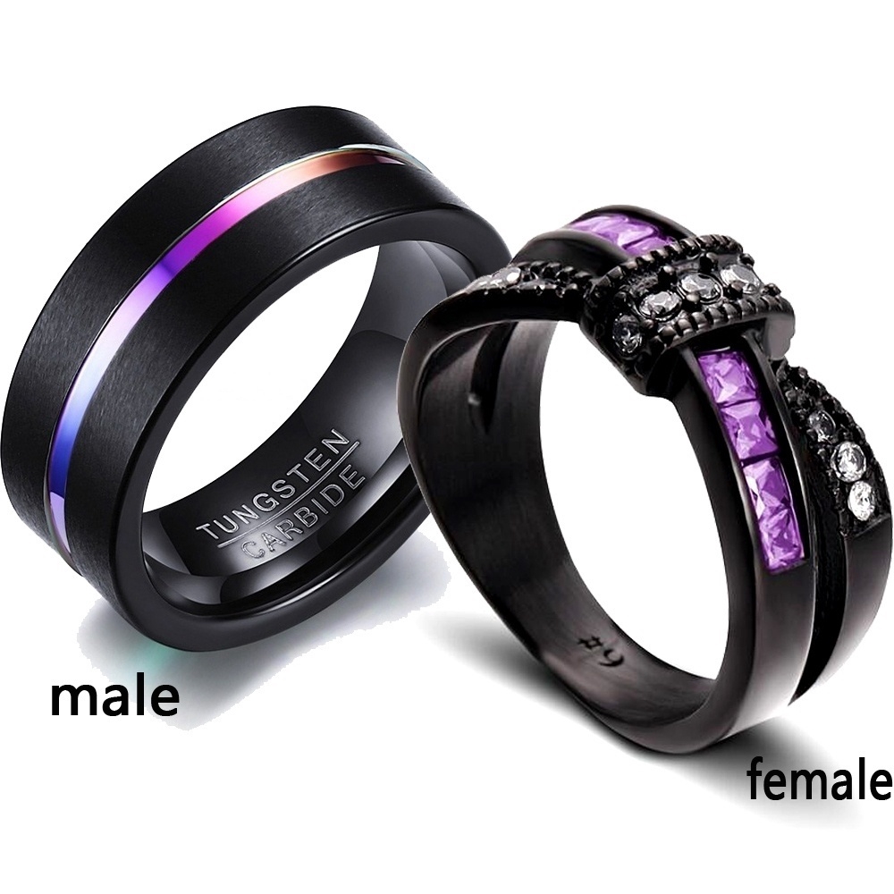 black couple rings