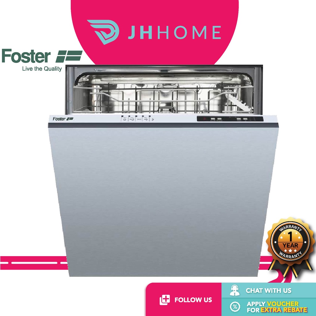 Foster 12 Place-Setting Capacity Fully-Integrated Dishwasher ELETTRA