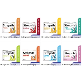 Strepsil 24's Sore Throat Lozenges Original, Vitamin C, Honey Lemon ...