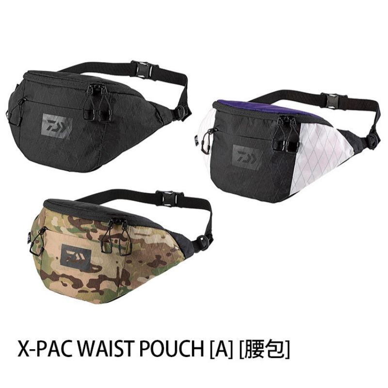 Sac De Pêche Ceinture DAIWA HG Waist Pouch - Noir - Polyester - Dimensions ~10x37x17 Cm - Neuf