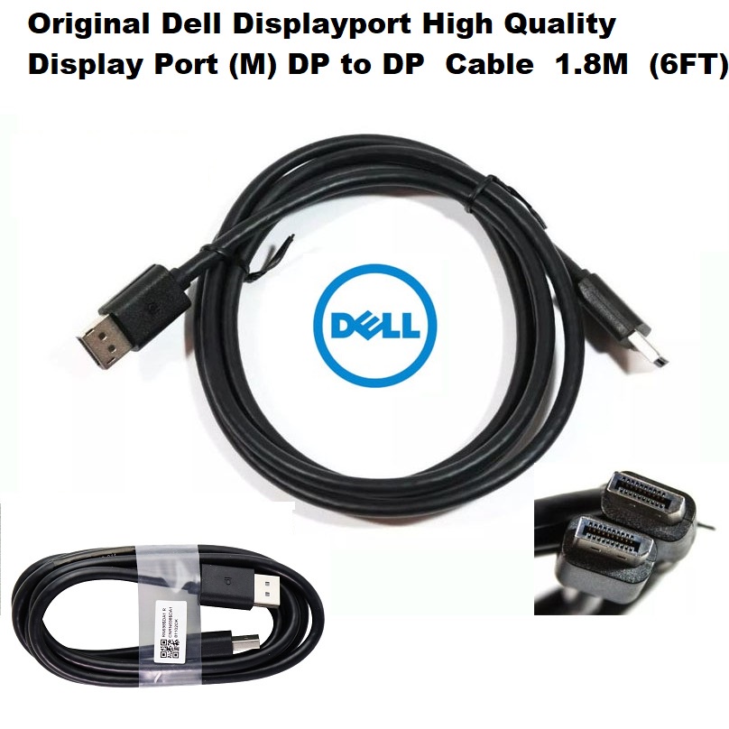 Original Dell Displayport High Quality Display Port (M) DP to DP  Cable  1.8M  (6FT)