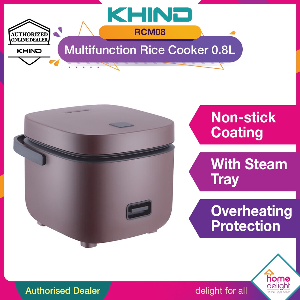 Khind Multifunction Mini Rice Cooker 0.8 [ RCM08 ] Shopee Malaysia