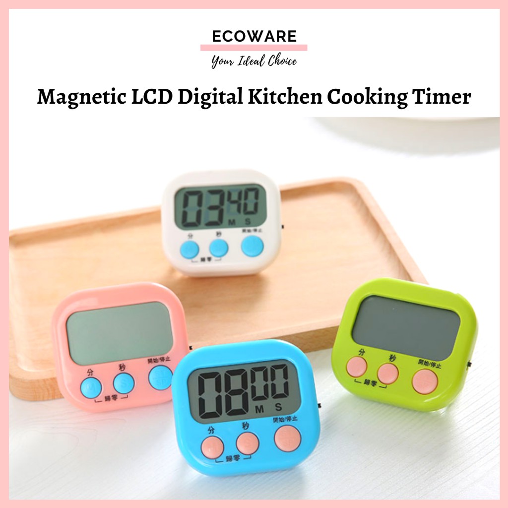 Magnetic LCD Digital Kitchen Cooking Timer Count Down Up Clock Loud Alarm Live 计时器计时表直播利器