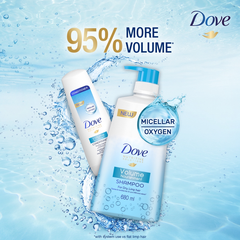 Dove Nutritive Solutions Volume Nourishment Shampoo (680ml x 2) | Shopee  Malaysia