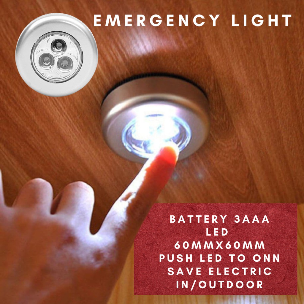 Wireless 3 LEDs Adhesive Push Touch Lights, Light Mini Light