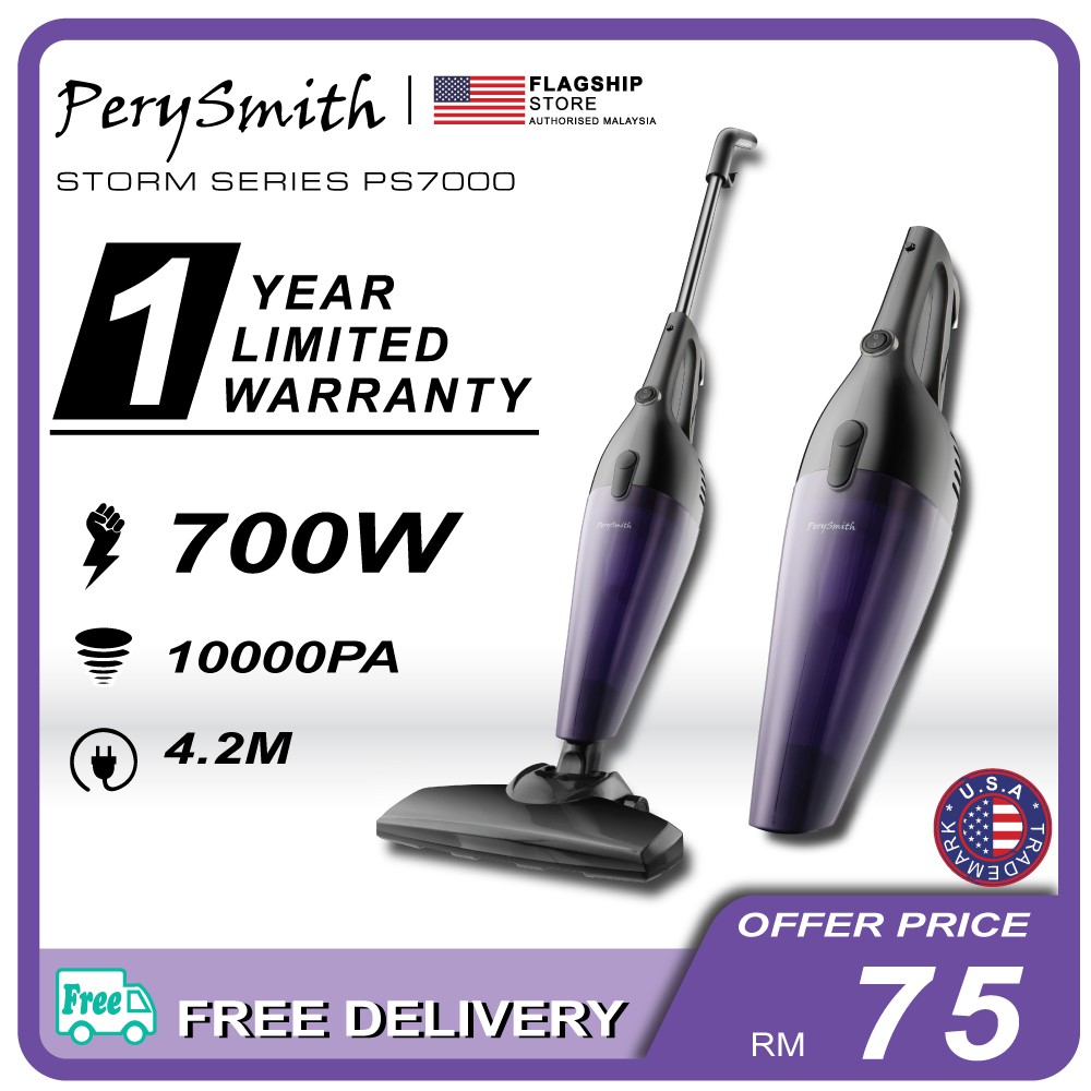 [FLAGSHIP STORE]PerySmith 700W Handheld Portable Vacuum Cleaner 2in1