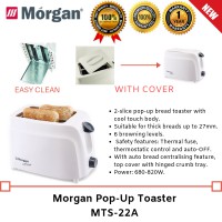 Morgan Toaster Slice Toaster with White Cover MTS-22A..