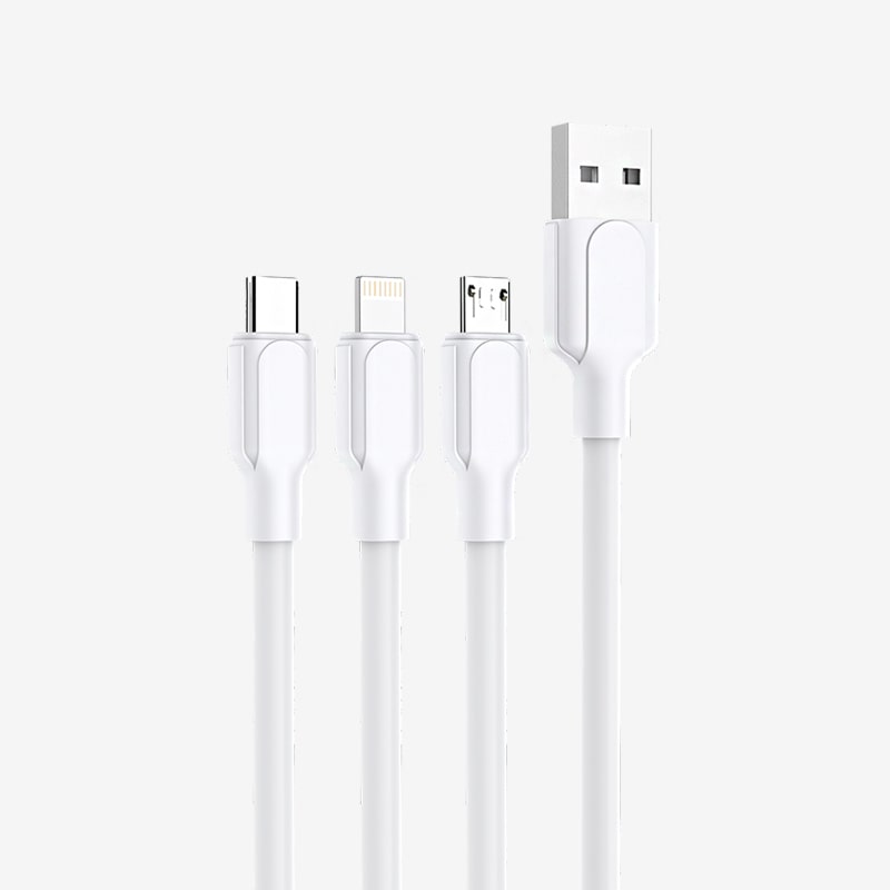 PAVAREAL PA-DC125/DC126/DC127 1M 5A Super Fast Charging Cable Nylon Braided Data Cable for iOS / Type C / Micro USB