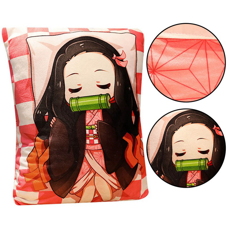 16 Inch Kamado Nezuko Plush Throw Pillow Anime Plushie Stuffed Cartoon Decoration Pillows Fans Gift Cosplay 40cm Kamado Nezuko 