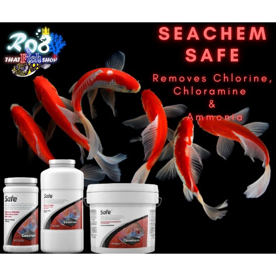 Seachem Safe Removes Chlorine, Chloramine & Ammonia Detoxifies Nitrite