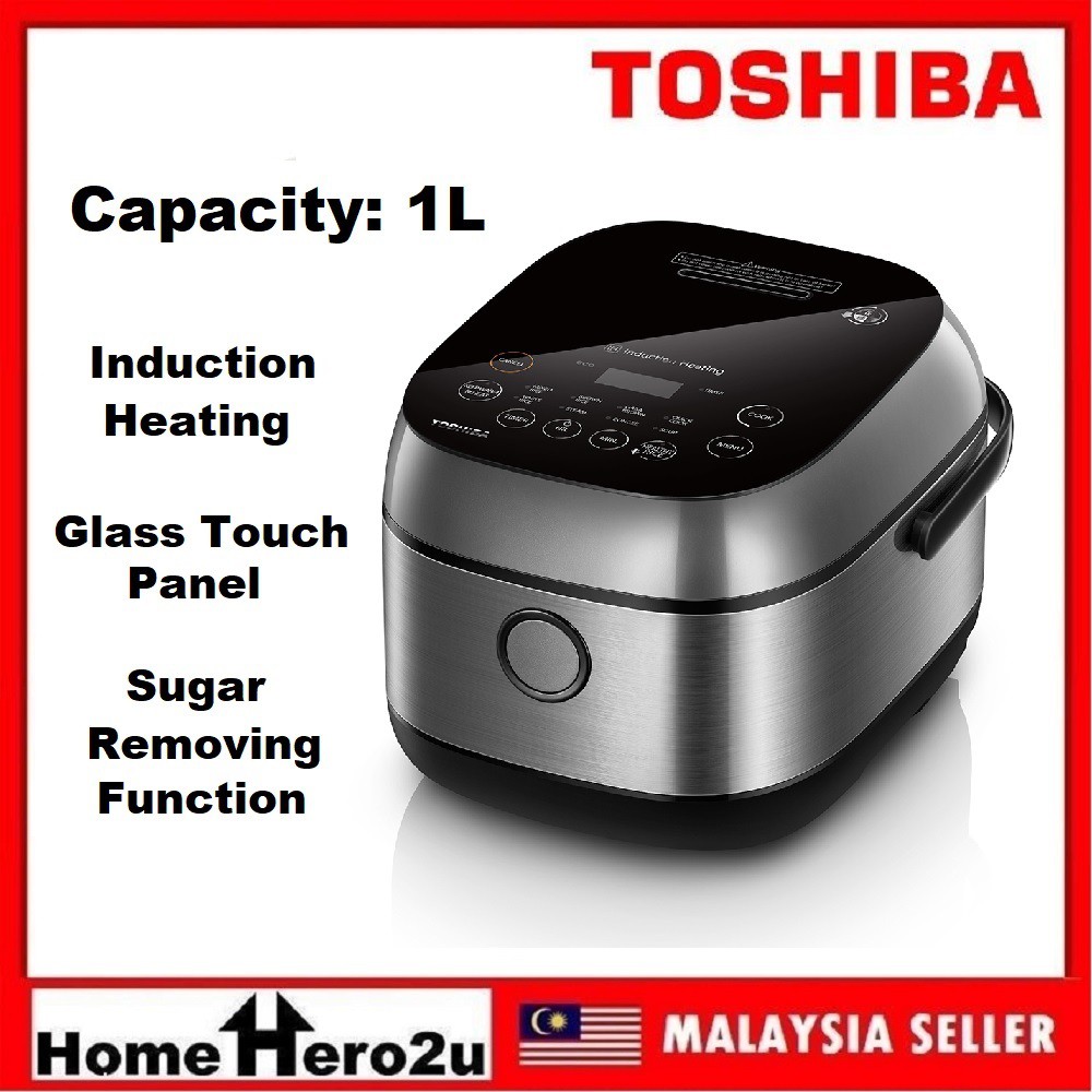 TOSHIBA 1.0L Non-stick Inner Pot RC-10IRPMY Induction Heating 3D Touch Control Panel Digital Rice Cooker - Homehero2u