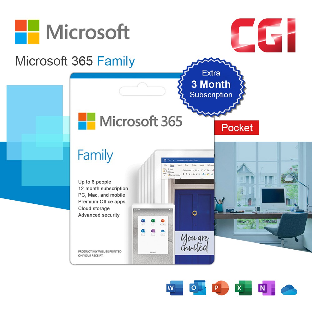 Microsoft Office 365 Family (ESD) - 6GQ-01403 | Shopee Malaysia