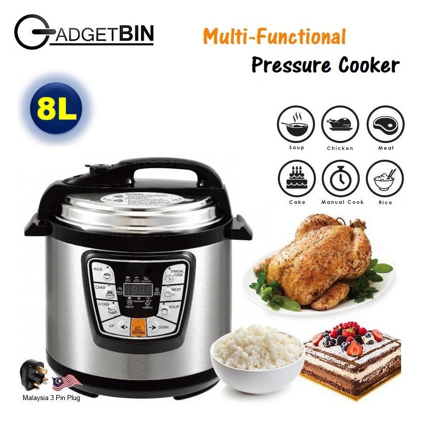 HM10 1300W Electric Pressure Cooker 6 Programmed Timer Rice Cooker Pressure Cooker 6L