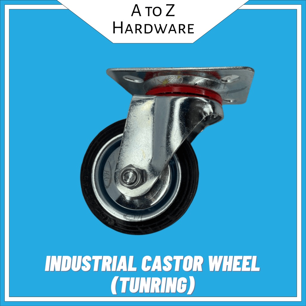 BLACK 3" / 4" / 5" HEAVY DUTY Industrial Swivel Wheel (FIXED / TURNING
