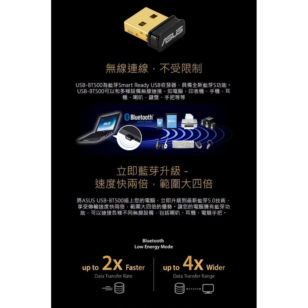 11 11 Crazy Shopping Festival Asus Usb Bt500 Bluetooth 5 0 Usb Transceiver Bt 500 Receiver Shopee Malaysia