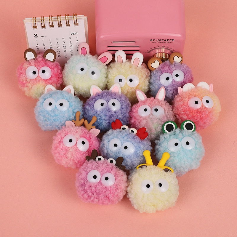 jibz croc CharmButton Shoes Charm Fluff ball Theme 2button crocs