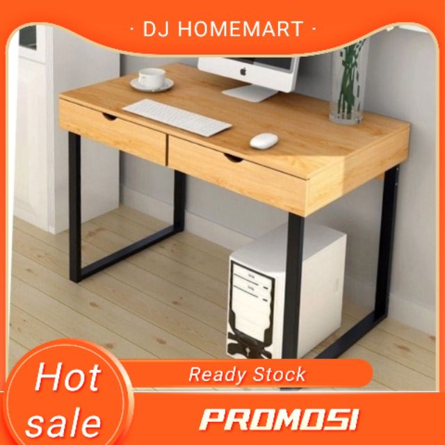 Dj Modern Home Office Ikea Style Drawer Desk Table 100cm 1614