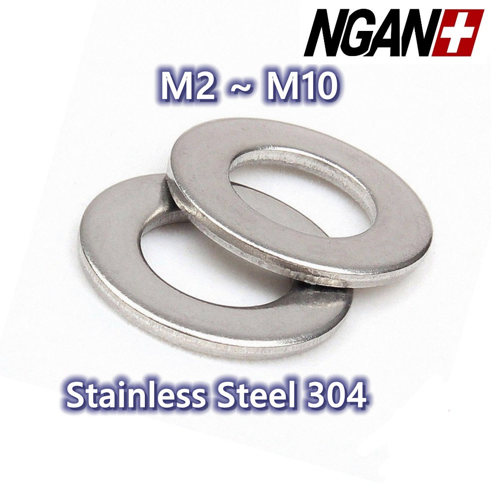 M3 M4 M5 M6 M8 M10 M12 FLAT WASHERS TO FIT SCREWS BOLTS 201 SUS STAINLESS STEEL 