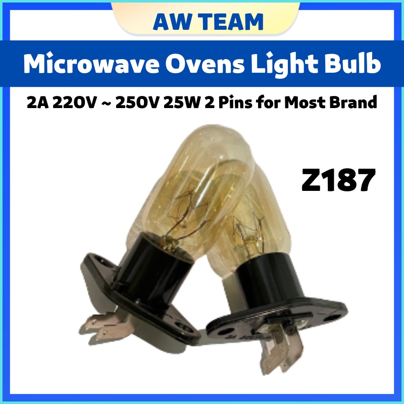 Microwave Ovens Light Bulb Lamp 2A 220V 250V 25W 2 Pins for Most