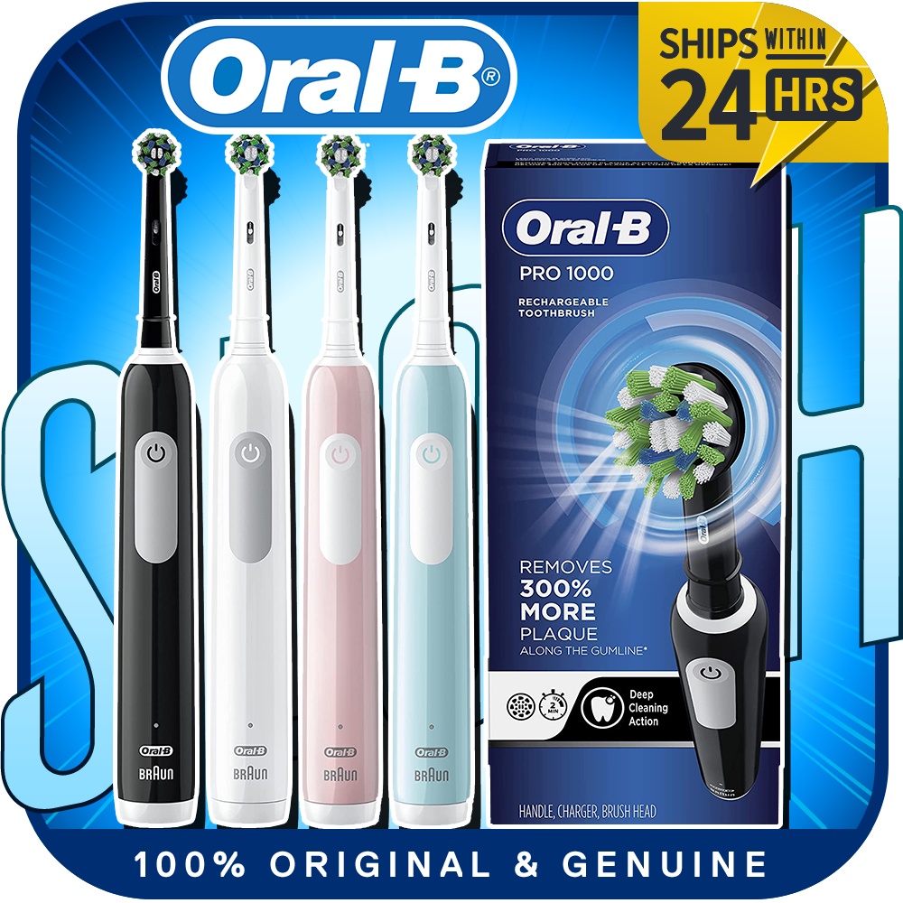 NEW OralB Pro 1000 Power Rechargeable Electric Toothbrush Powered by